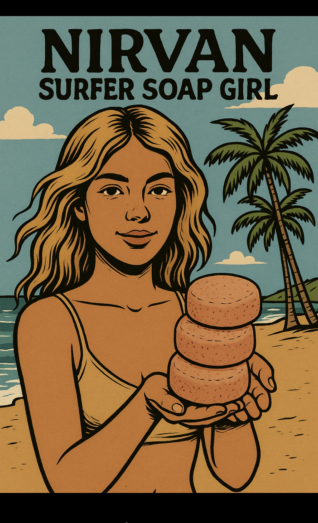 Nirvan Surfer Soap Girl – All-in-One Skin & Hair Bar | Tropical Coconut & Lime Scent - Image 7