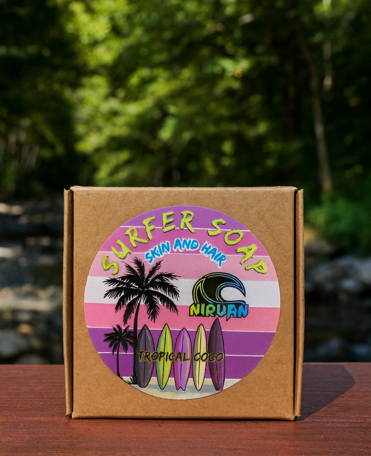 Nirvan Surfer Soap Girl – All-in-One Skin & Hair Bar | Tropical Coconut & Lime Scent - Image 4