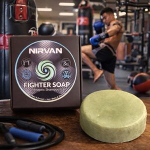 Nirvan Fighter Soap – Antiseptic Power Bar for Hair & BodyDisinfect - Protect - Recover -Handmade antiseptic bar for fighters, athletes & warriors