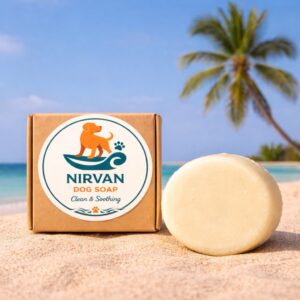 Nirvan Dog Soap – Natural Paw or Round Shaped Solid Shampoo Bar for Dogs | Gentle, Hypoallergenic, Coconut-Based, Eco-Friendly