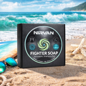 Nirvan Fighter Soap – Antiseptic Power Bar for Hair & BodyDisinfect - Protect - Recover -Handmade antiseptic bar for fighters, athletes & warriors